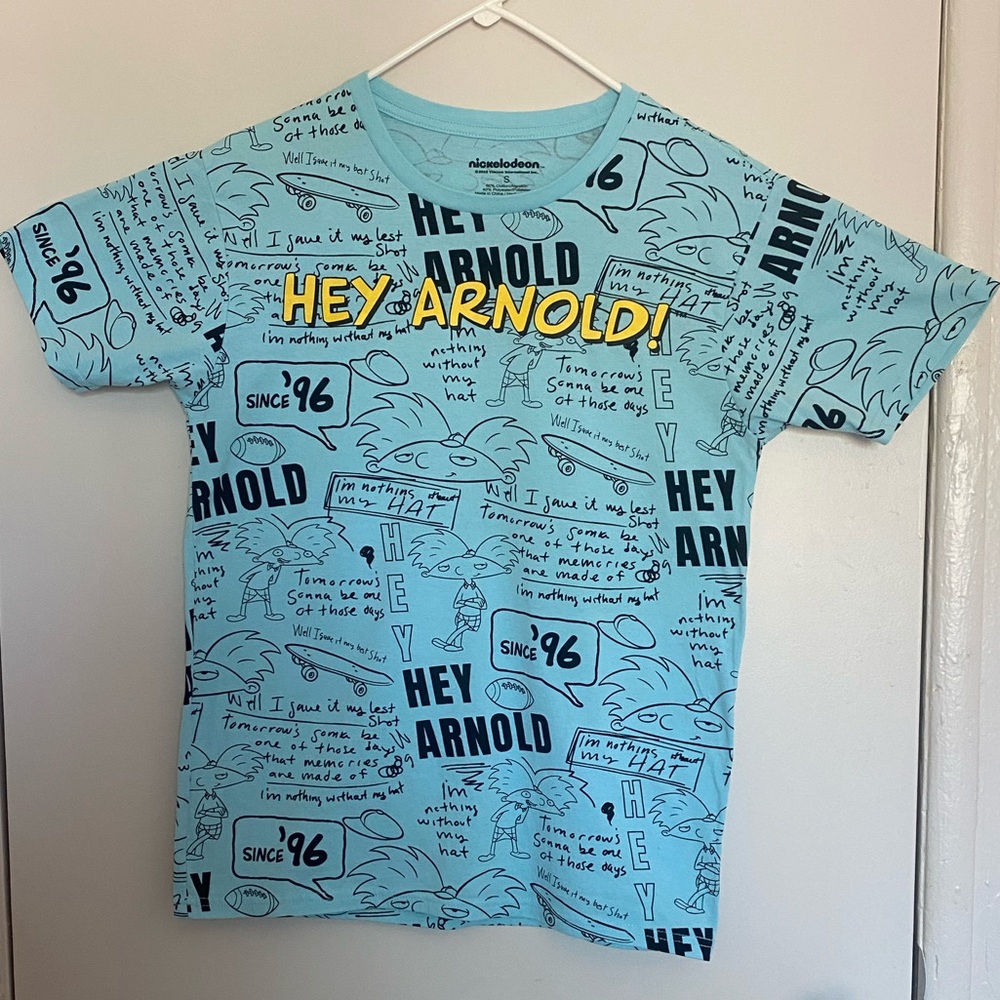 Nickelodeon‎ Hey Arnold! Light Blue Graphic Tee